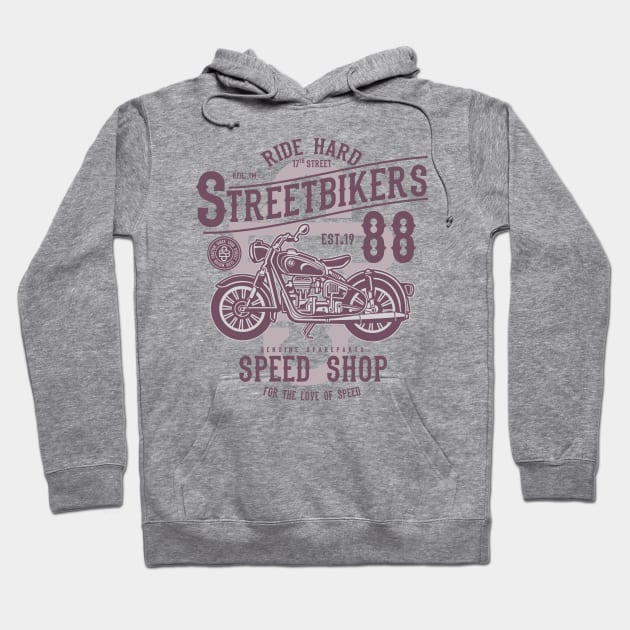 Street Motorbike Hoodie by lionkingdesign